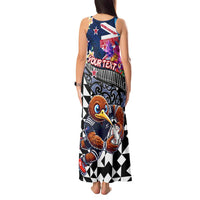 Personalized Kiwi New Zealand Rugby Tank Maxi Dress Kiwis Mascot Tropical Pattern DT02 - Polynesian Pride