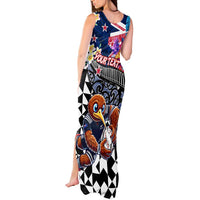 Personalized Kiwi New Zealand Rugby Tank Maxi Dress Kiwis Mascot Tropical Pattern DT02 - Polynesian Pride