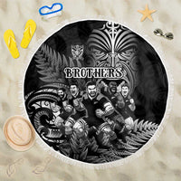 All Black Brothers Rugby Beach Blanket New Zealand Maori Haka