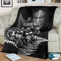 All Black Brothers Rugby Blanket New Zealand Maori Haka