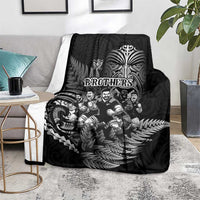 All Black Brothers Rugby Blanket New Zealand Maori Haka