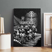 All Black Brothers Rugby Canvas Wall Art New Zealand Maori Haka