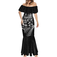 Personalized All Black Brothers Rugby Mermaid Dress New Zealand Maori Haka