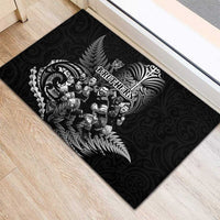 All Black Brothers Rugby Rubber Doormat New Zealand Maori Haka