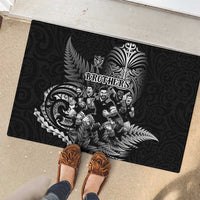 All Black Brothers Rugby Rubber Doormat New Zealand Maori Haka