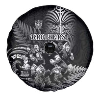 All Black Brothers Rugby Spare Tire Cover New Zealand Maori Haka