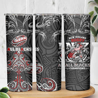 All Black NZL Rugby Champions Skinny Tumbler Maori Warrior
