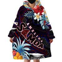 Personalized Amelika Samoa Sharks Polynesia Wearable Blanket Hoodie American Samoa