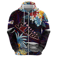 Personalized Amelika Samoa Sharks Polynesia Zip Hoodie American Samoa DT02 - Polynesian Pride