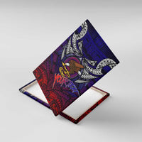 Personalized American Samoa Flag Canvas Wall Art Eagles Polynesian Art