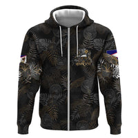 Personalized Shaka Girls America Samoa Zip Hoodie Tropical Flowers Vintage