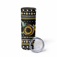 Hummingbird Sunflower Christmas Skinny Tumbler You Are My Sunshine