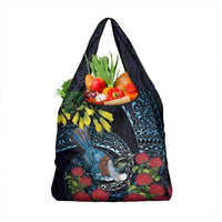 New Zealand Tui Bird Grocery Bag Maori Koru Mix Pohutukawa