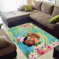Hawaii Father's Day Area Rug Happy Father And Child
