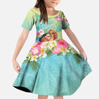 Personalised Hawaii Father's Day Family Matching Puletasi and Hawaiian Shirt Happy Father And Child