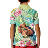 Personalised Hawaii Father's Day Kid Polo Shirt Happy Father And Child