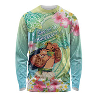 Personalised Hawaii Father's Day Long Sleeve Shirt Happy Father And Child