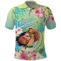 Personalised Hawaii Father's Day Polo Shirt Happy Father And Child