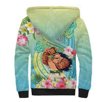 Personalised Hawaii Father's Day Sherpa Hoodie Happy Father And Child