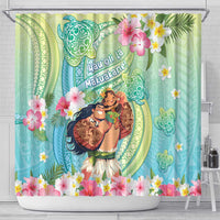 Hawaii Father's Day Shower Curtain Happy Father And Child