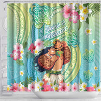 Hawaii Father's Day Shower Curtain Happy Father And Child