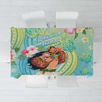 Hawaii Father's Day Tablecloth Happy Father And Child
