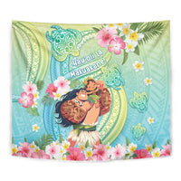 Hawaii Father's Day Tapestry Happy Father And Child
