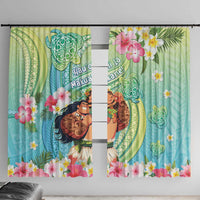 Hawaii Father's Day Window Curtain Happy Father And Child