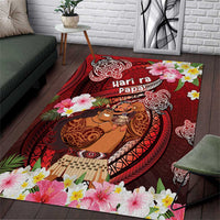 New Zealand Father's Day Area Rug Happy Father And Child
