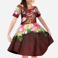 Personalised New Zealand Father's Day Family Matching Off Shoulder Maxi Dress and Hawaiian Shirt Happy Father And Child