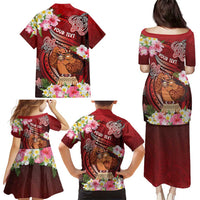 Personalised New Zealand Father's Day Family Matching Puletasi and Hawaiian Shirt Happy Father And Child