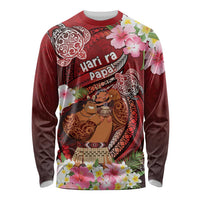 Personalised New Zealand Father's Day Long Sleeve Shirt Happy Father And Child