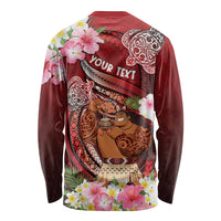 Personalised New Zealand Father's Day Long Sleeve Shirt Happy Father And Child