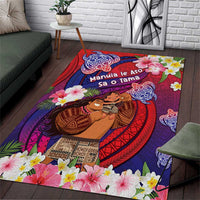 Samoa Father's Day Area Rug Happy Father And Child