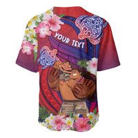 Personalised Samoa Father's Day Baseball Jersey Happy Father And Child