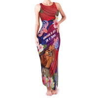 Personalised Samoa Father's Day Family Matching Tank Maxi Dress and Hawaiian Shirt Happy Father And Child