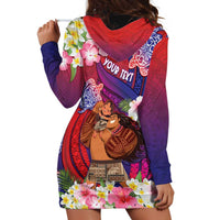 Personalised Samoa Father's Day Hoodie Dress Happy Father And Child