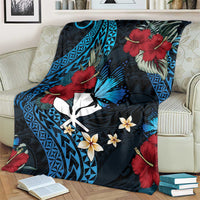 Hawaii Butterfly Blanket Kanaka Maoli Mix Hibiscus