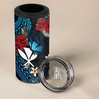 Hawaii Butterfly 4 in 1 Can Cooler Tumbler Kanaka Maoli Mix Hibiscus