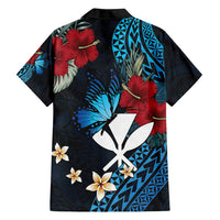 Hawaii Butterfly Family Matching Long Sleeve Bodycon Dress and Hawaiian Shirt Kanaka Maoli Mix Hibiscus