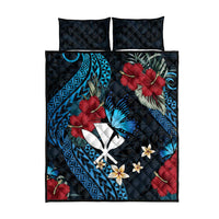 Hawaii Butterfly Quilt Bed Set Kanaka Maoli Mix Hibiscus
