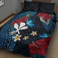 Hawaii Butterfly Quilt Bed Set Kanaka Maoli Mix Hibiscus