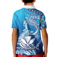 Hawaii Kid Polo Shirt Turtle With Hammerhead Shark Oceanic DT04 - Polynesian Pride