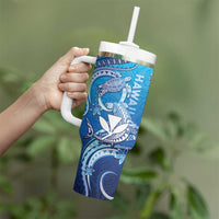 Hawaii Tumbler With Handle Turtle With Hammerhead Shark Oceanic