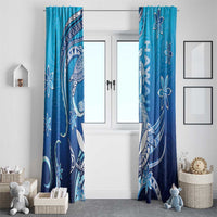 Hawaii Window Curtain Turtle With Hammerhead Shark Oceanic