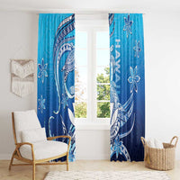 Hawaii Window Curtain Turtle With Hammerhead Shark Oceanic