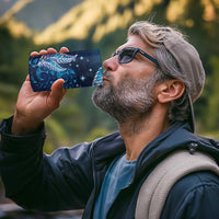 New Zealand Matariki 4 in 1 Can Cooler Tumbler Maori Koru Mix Silver Fern