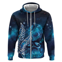 New Zealand Matariki Hoodie Maori Koru Mix Silver Fern