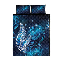 New Zealand Matariki Quilt Bed Set Maori Koru Mix Silver Fern