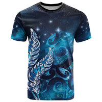 New Zealand Matariki T Shirt Maori Koru Mix Silver Fern